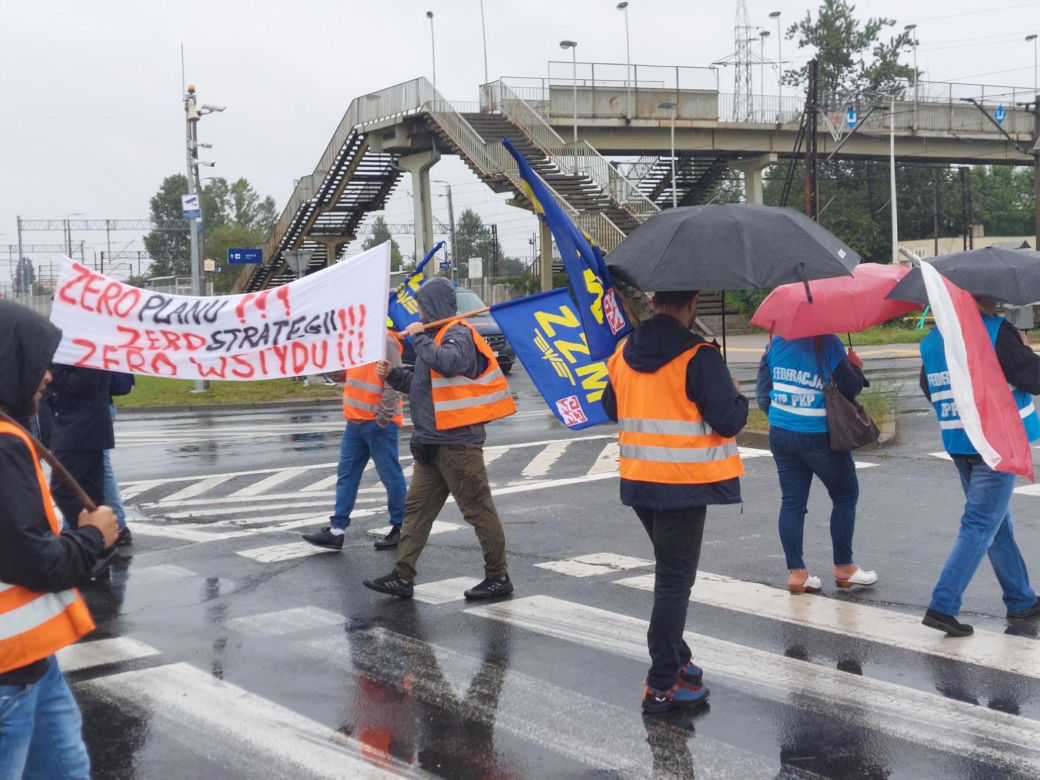 Strajk kolejarzy Bydgoszcz 28.07.25