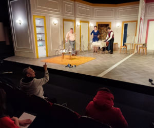Spektakl Prezent urodzinowy w Teatrze Żeromskiego w Kielcach - próba