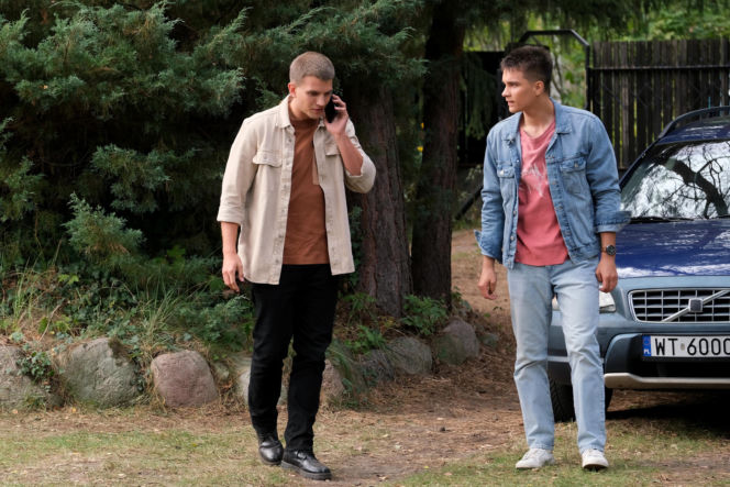 M jak miłość odc. 1910. Mateusz (Rafał Kowalski), Janek Winiar (Jakub Sirko)