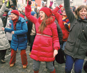 Feministki zablokowały centrum