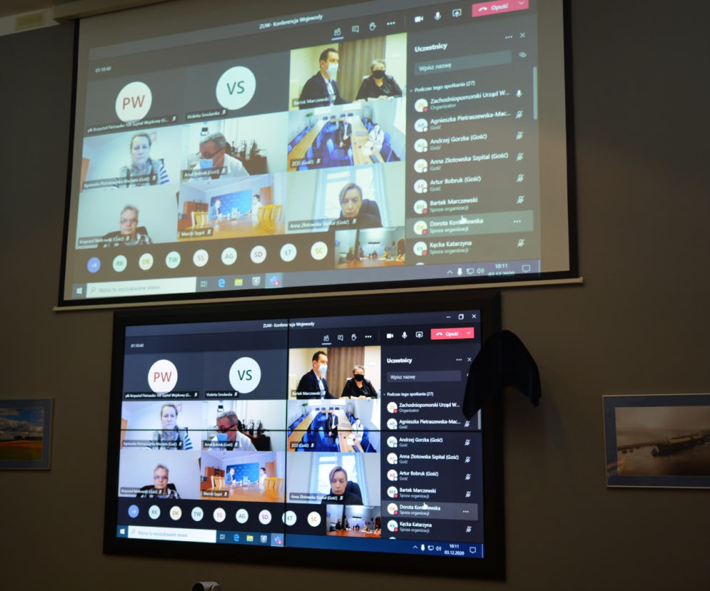 Spotkanie on-line z dyrektorami szpitali Pomorza Zachodniego