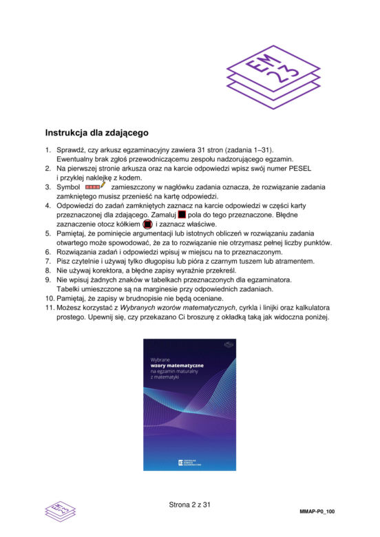 Matura 2023: matematyka. Arkusze CKE i odpowiedzi [Formuła 2023]	