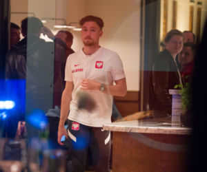Reprezentacja w hotelu po meczu Polska - Szwecja