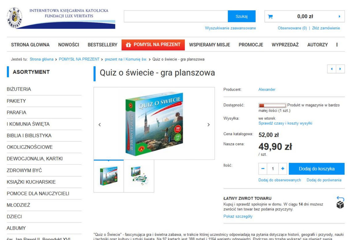 Prezenty na I Komunię od ojca Rydzyka. Ceny powalają 