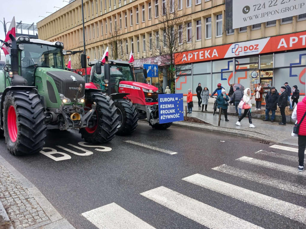 Protest rolników w Olsztynie 20 lutego