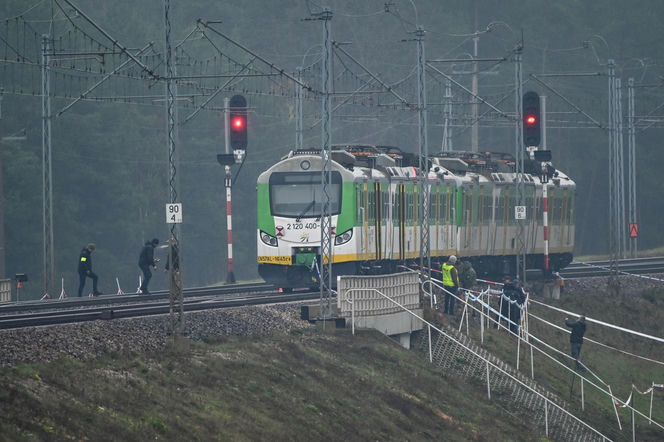 Miejsce uszkodzonych torów