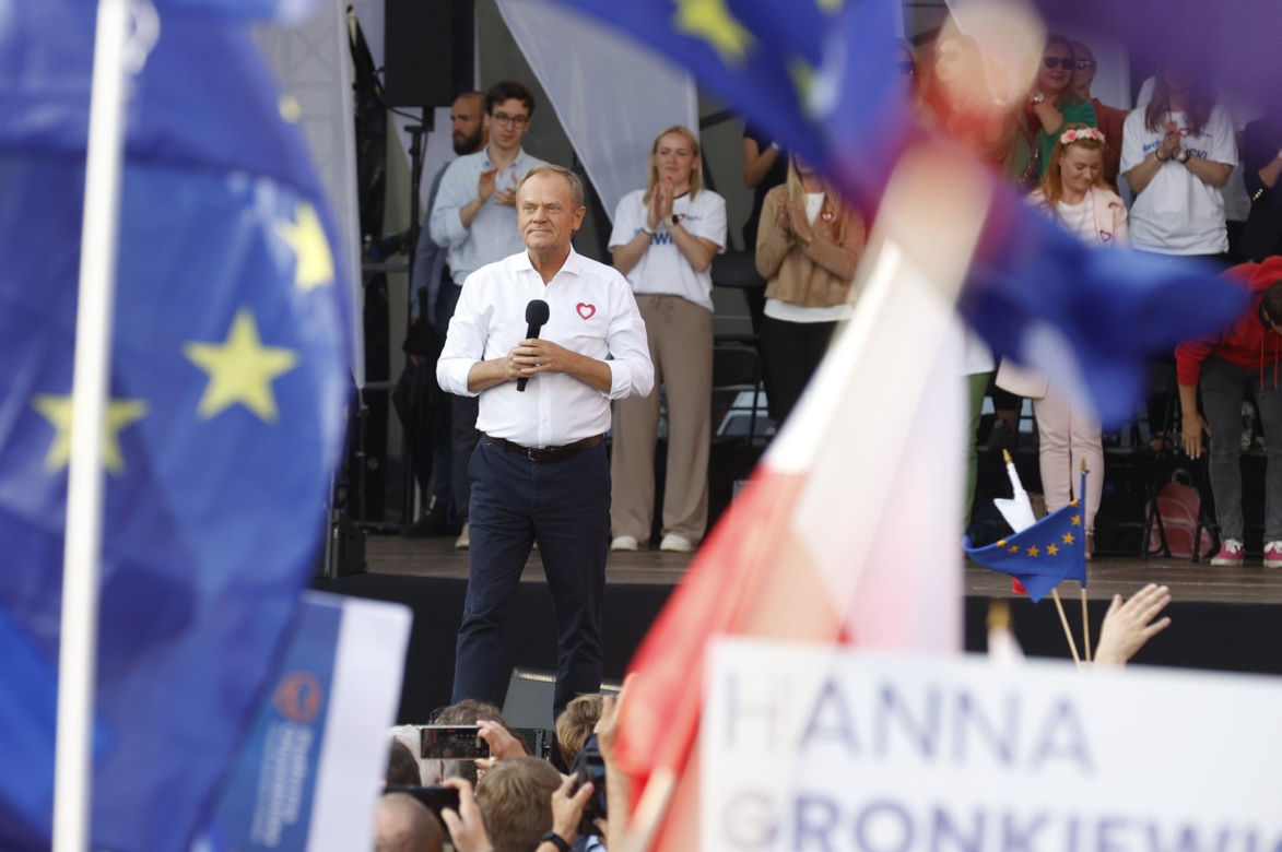 Wiec Donalda Tuska w Warszawie