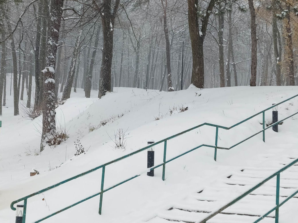 Starachowice pod śniegiem, na drogach trudne warunki do jazdy
