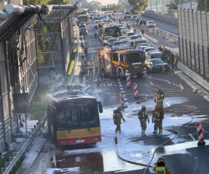 Pożar autobusu miejskiego Al. Stanów Zjednoczonych