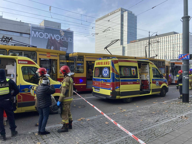 Zderzenie tramwajów na Piotrkowskiej
