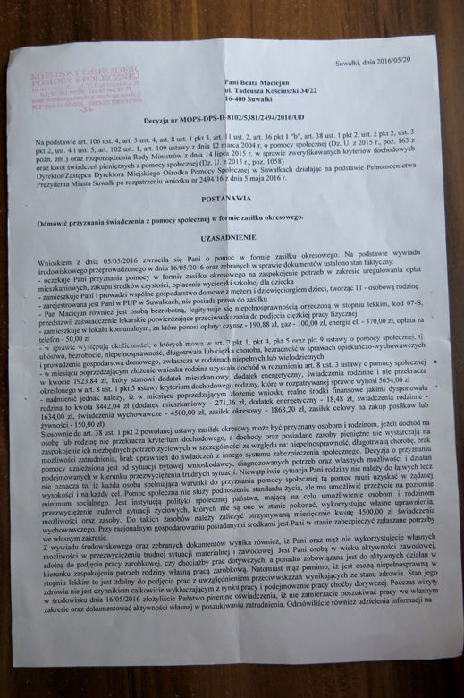 Rodzice 9 dzieci stracili zasiłek, bo skorzystali z programu Rodzina 500+