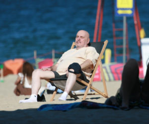 Marian Lichtman na plaży