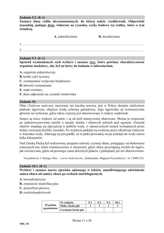 Matura 2020 ARKUSZE CKE z biologii POZIOM ROZSZERZONY 