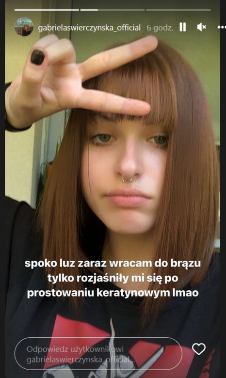 Gabriela Świerczyńska (Ania z M jak miłość) w nowej fryzurze