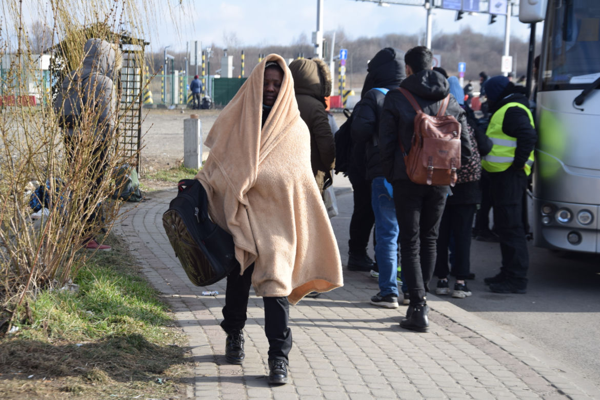 "Tłumy na przejściu granicznym w Medyce"