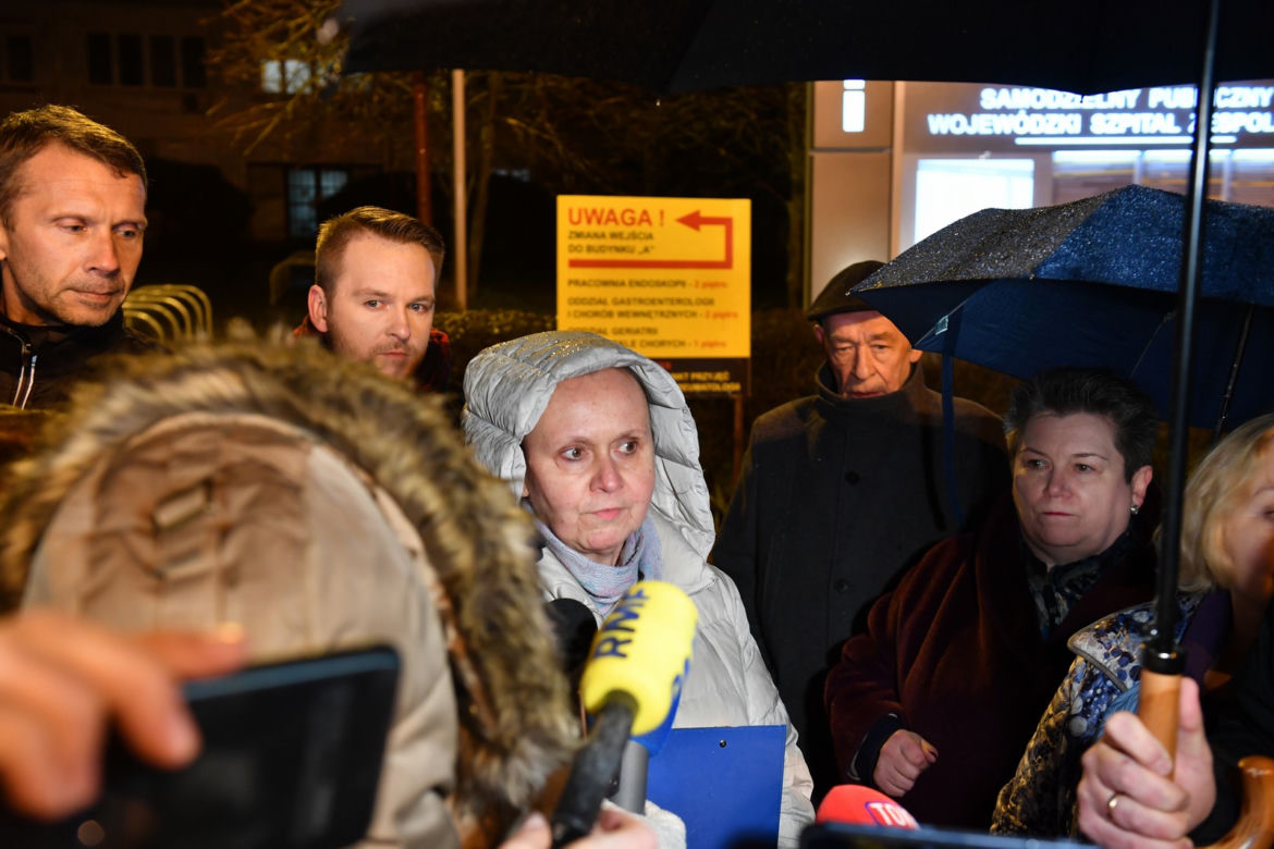 Biefing prasowy w szpitalu przy ul. Arkońskiej