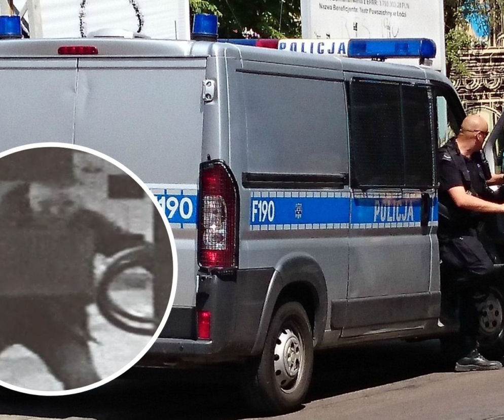 ŁÓDŹ: Nie mógł dostać się do bankomatu, więc kopnął w drzwi i je uszkodził. Widzieliście go?