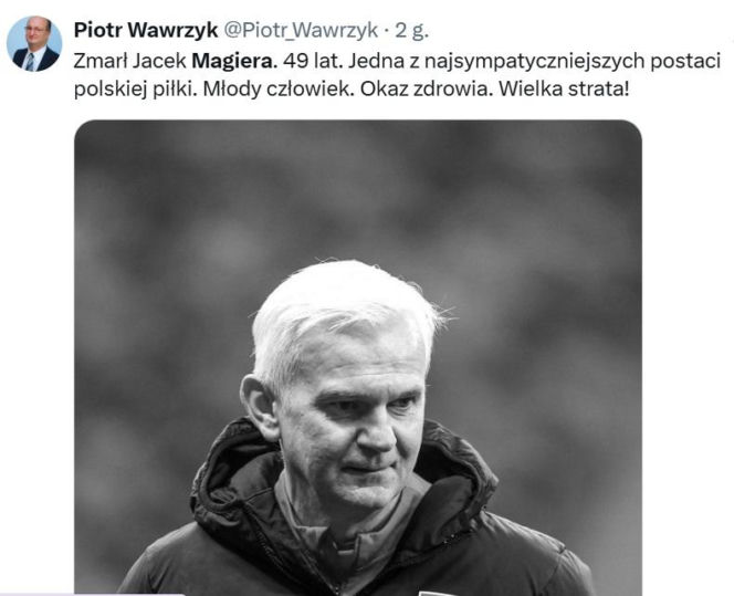 Nie żyje Jacek Magiera