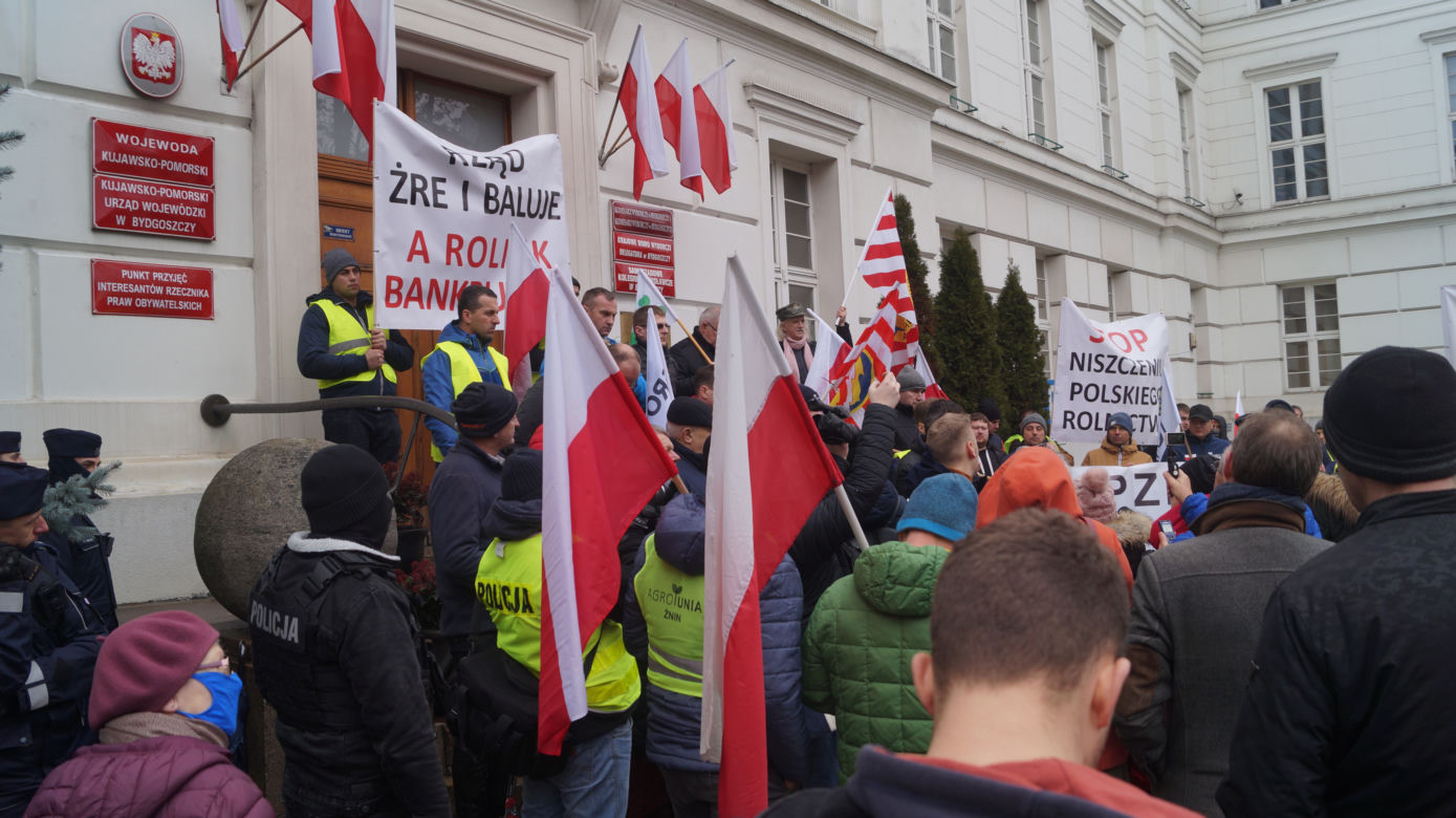 Strajk rolników w Bydgoszczy [ZDJĘIA]