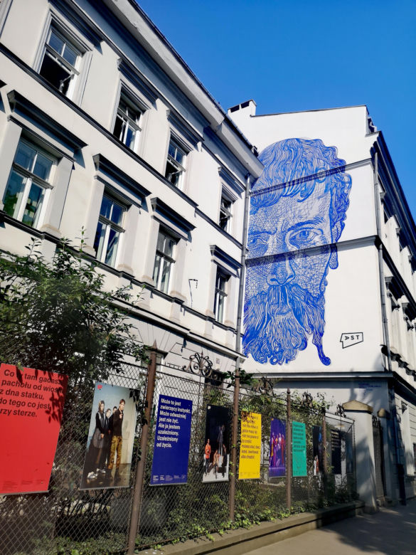 Mural na Akademii Sztuk Teatralnych, autor: Dariusz Vasina
