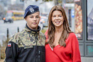 Edyta Górniak z synem Allanem w 2018 roku