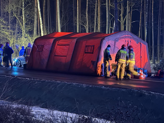 Koszmarny wypadek autobusu pod Wyszkowem