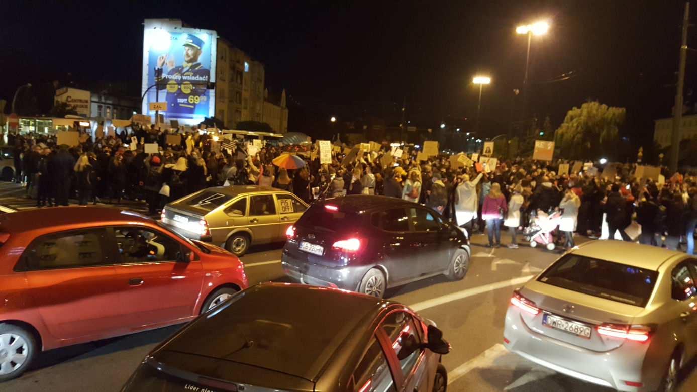 Protest w centrum Bydgoszczy