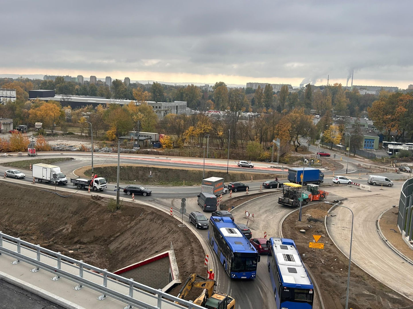 Węzeł Mistrzejowice i węzeł Grębałów - budowa październik 2026