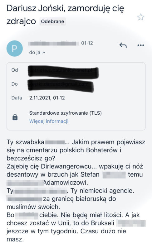 Politycy dostają okropne wiadomości