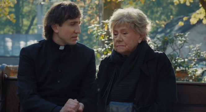 M jak miłość odc. 1910. Ksiądz Grzegorz (Paweł Janyst), Barbara (Teresa Lipowska)