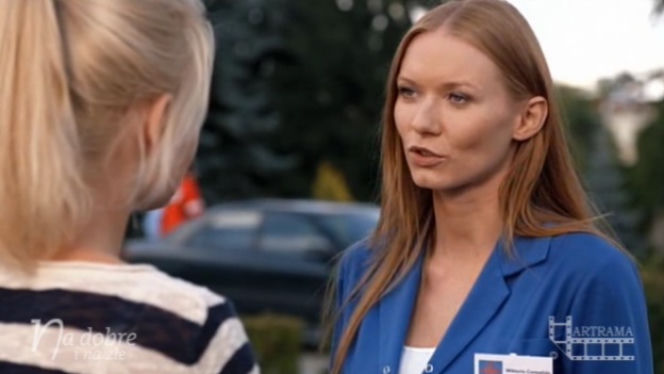 Na dobre i na złe odc. 543. Agata Woźnicka (Emilia Komarnicka), Wiktoria Consalida (Katarzyna Dąbrowska)