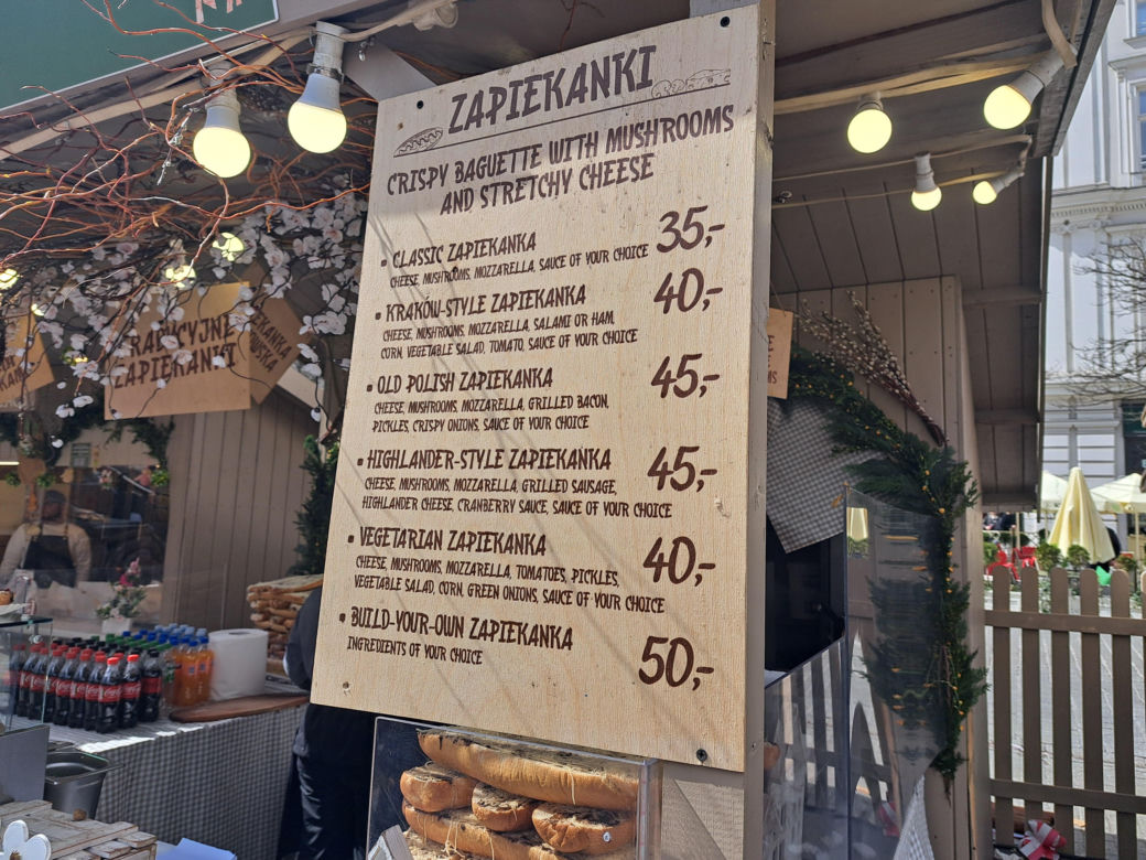 Jedzenie na jarmarku wielkanocnym 2025 w Krakowie