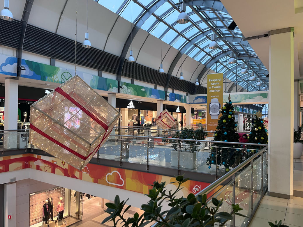 Gorzowska galeria NoVa Park w świątecznej oprawie