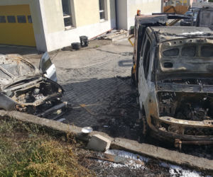 Pożar parkingu.