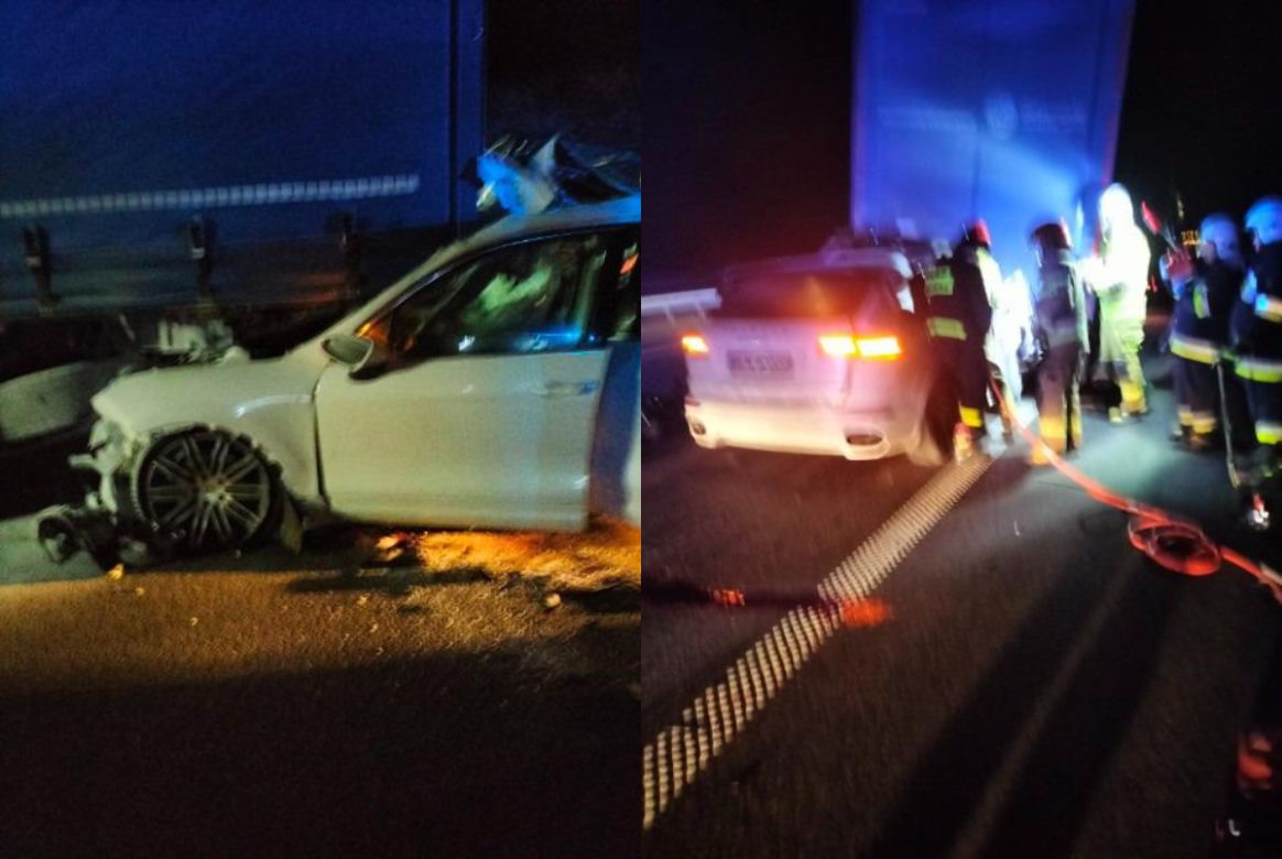 Tragiczny wypadek na S8. Porsche wbiło się w tył naczepy [29.01.2023]