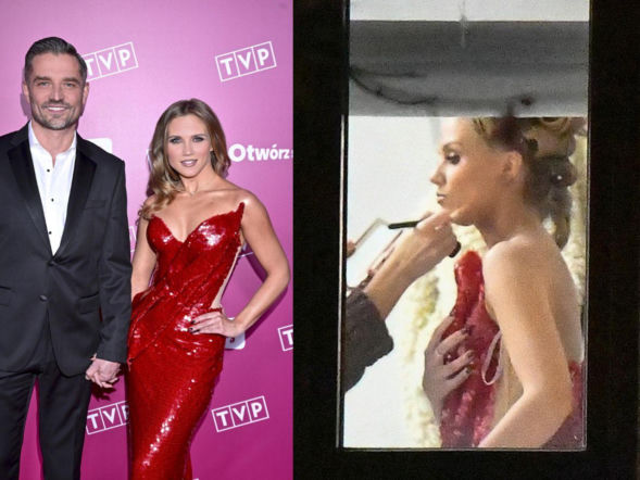 Paparazzi przyłapali Kaczorowską w wałkach na głowie. Chwilę później wyglądała jak bogini