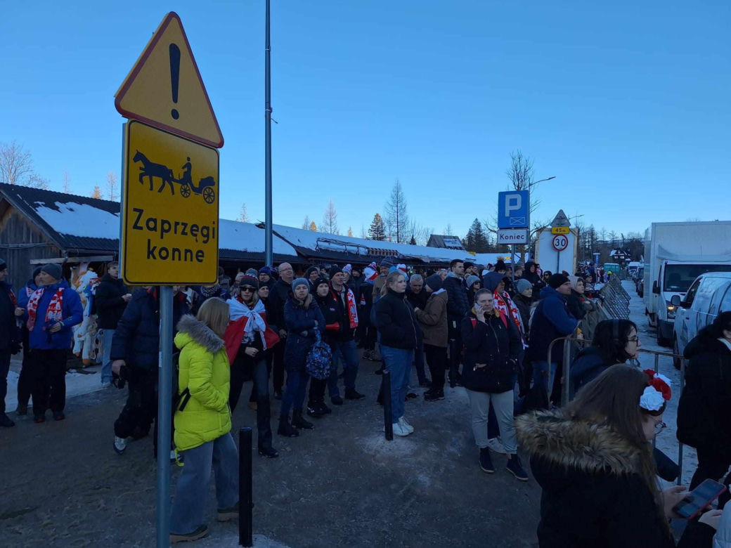 Kibice podczas niedzielnego konkursu Pucharu Świata w Zakopanem