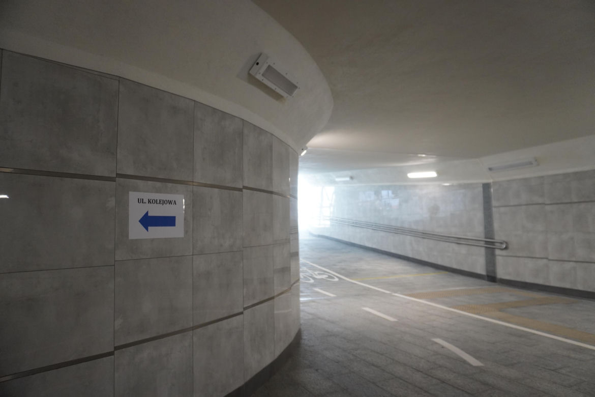 Tunel pieszo-rowerowy przy dworcu PKP w Białymstoku