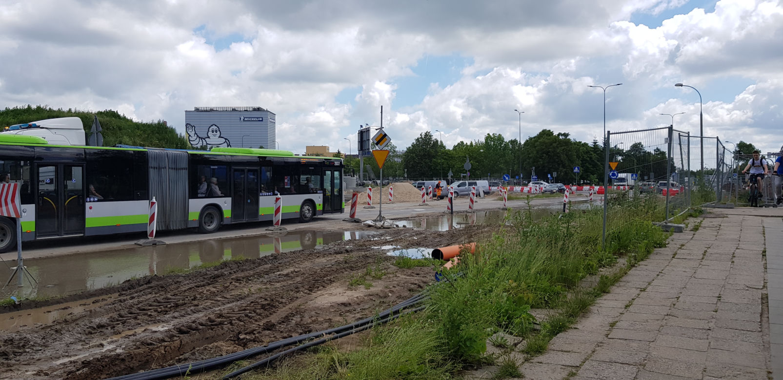 Jak teraz wygląda plac budowy na odcinku Piłsudskiego od skrzyżowania z Dworcową do skrzyżowania z Leonharda i Wyszyńskiego