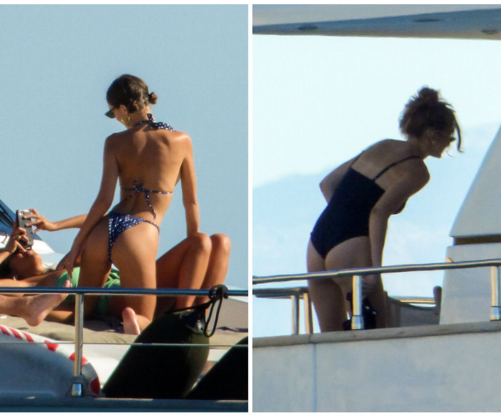 Emily Ratajkowski, Gigi Hadid na jachcie