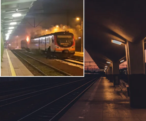 Pożar pociągu w Nowym Sączu. W akcji ponad 20 strażaków