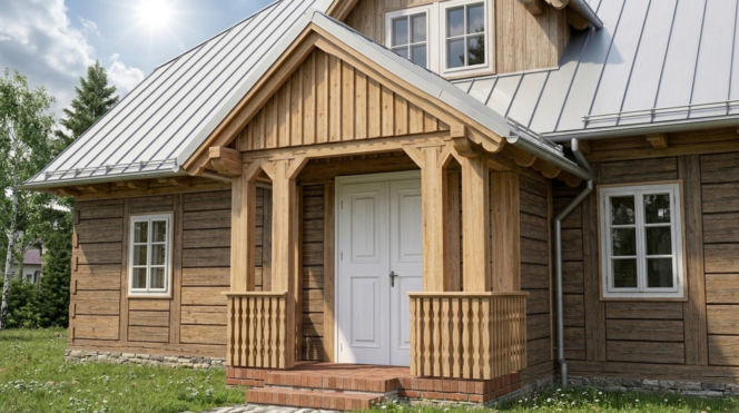 Wizualizacja - odbudowa budynku plebanii pod Krakowem