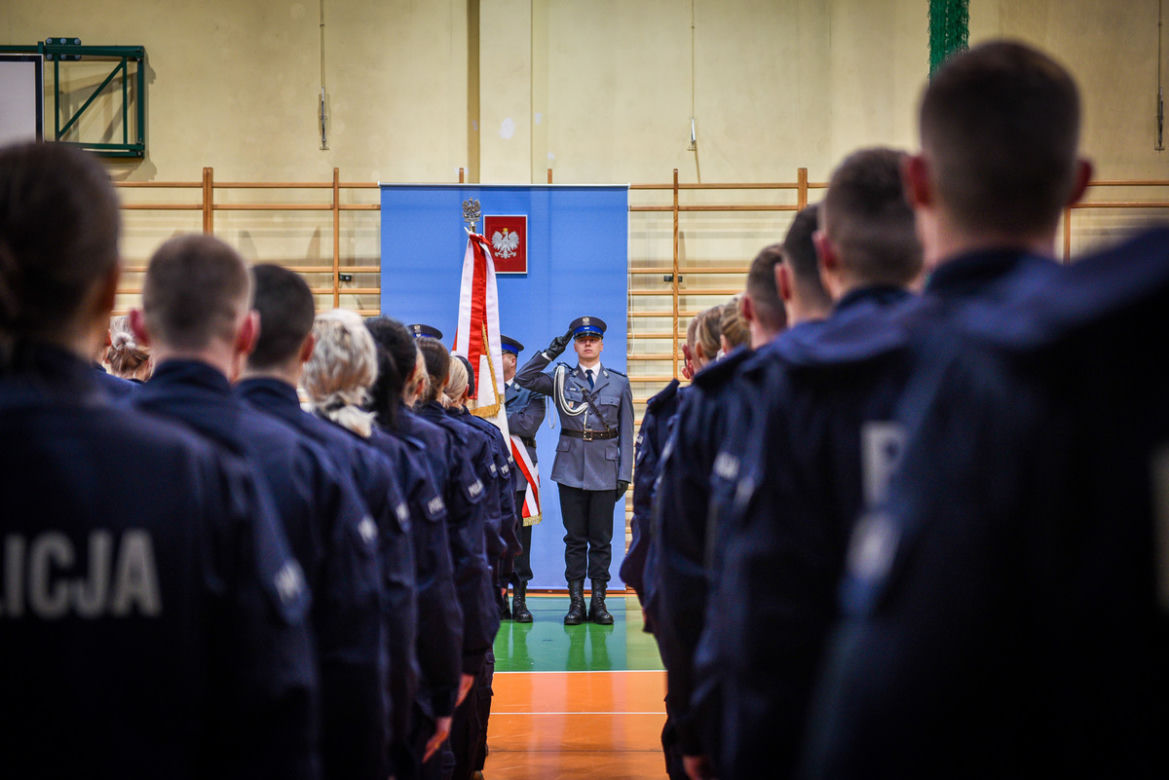 Ślubowanie nowych policjantów w Łodzi