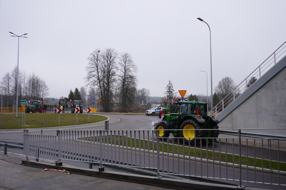 Protest rolników wokół Białegostoku - 20 marca 2024
