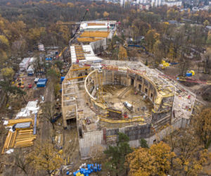 Praca nad budową Orientarium wre