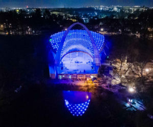 Spektakularna iluminacja Teatru Letniego w Szczecinie