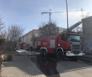 Pożar przy ul. Wrońskiej w Lublinie