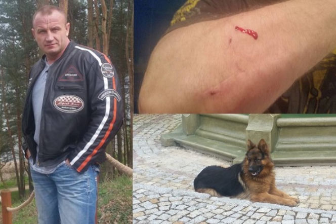 Mariusz Pudzianowski i pies Beryl
