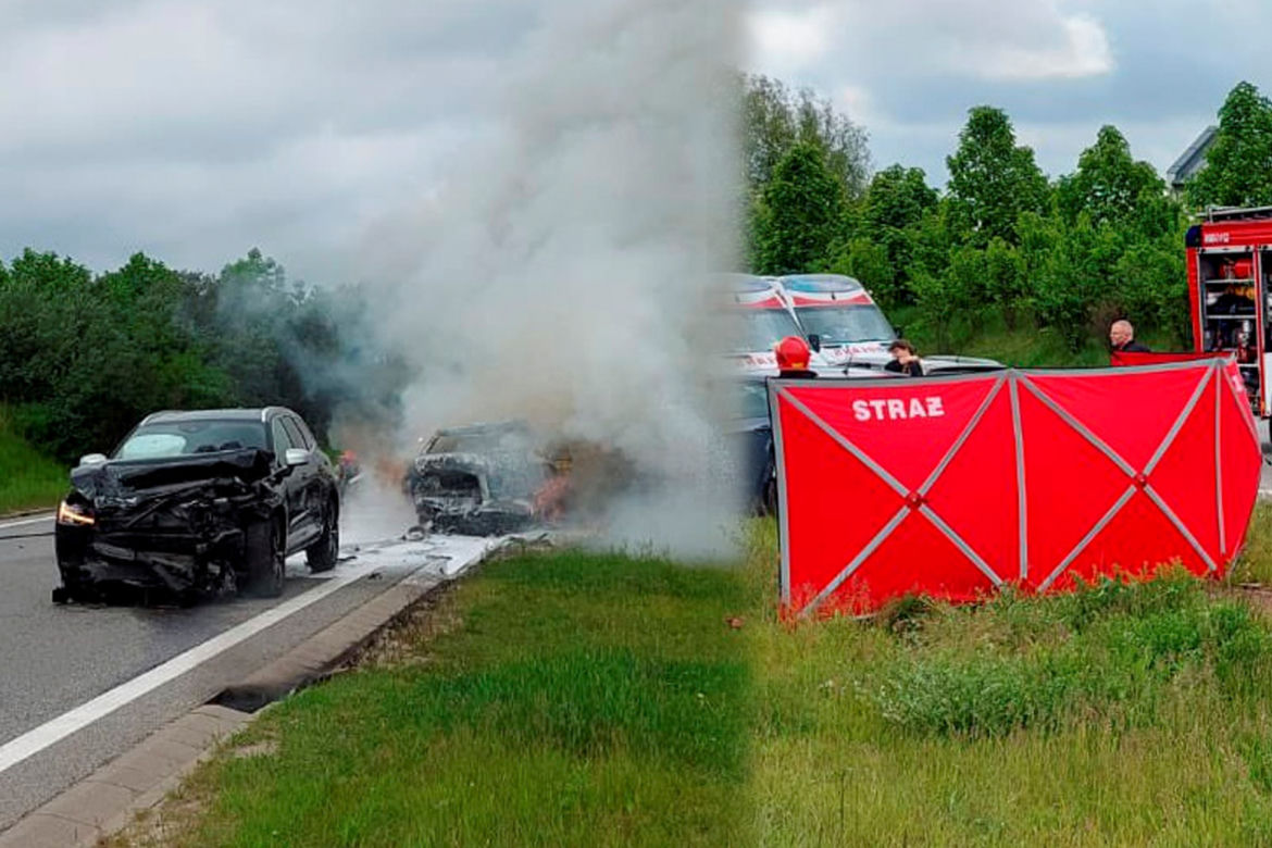 Tragiczny wypadek w Gdańsku. Auto stanęło w płomieniach. Kobieta nie żyje