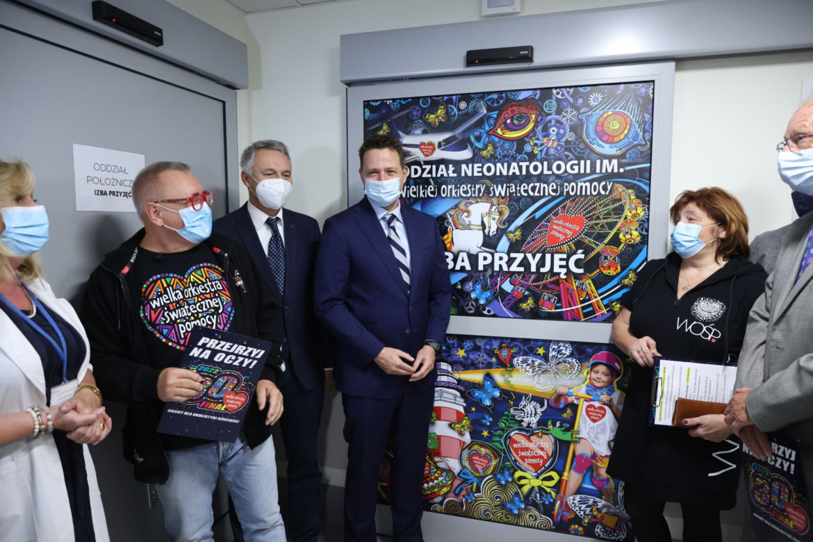 Uroczystość nadania im. WOŚP Oddziałowi Neonatologii Szpitala Południowego
